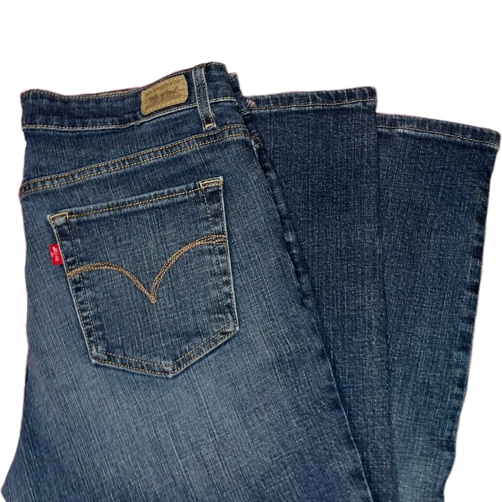 Levi’s Original Mid Rise Skinny Going Out Dark Wash Jeans Super Comfortable 14 - Picture 8 of 8
